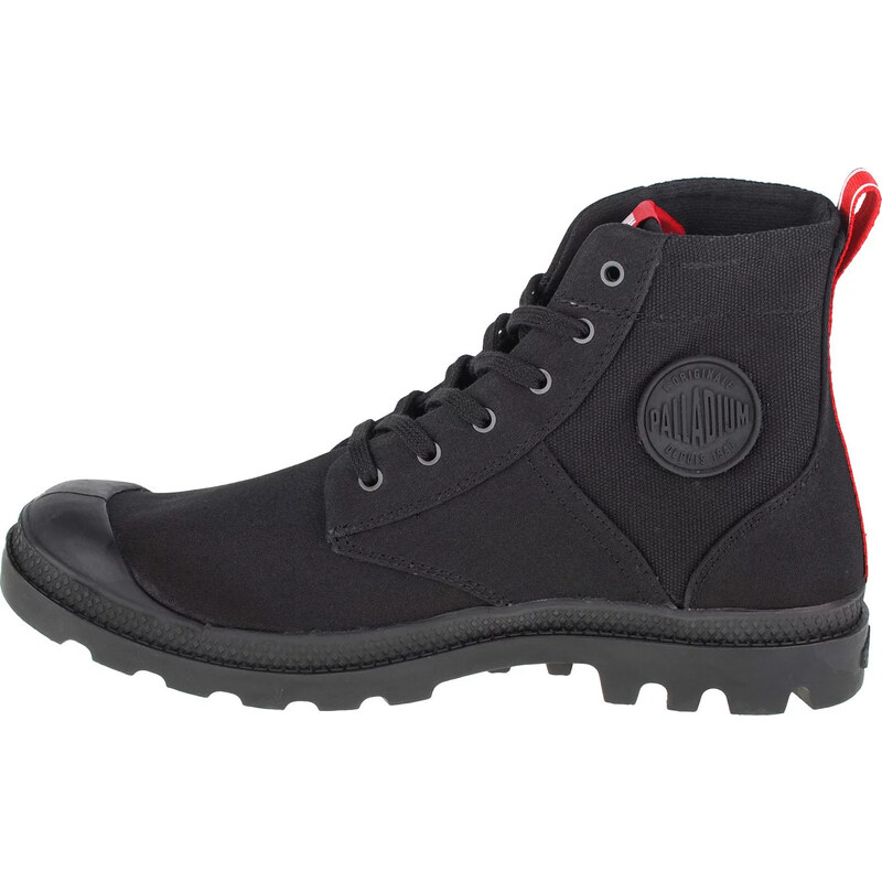 BASIC ČERNÉ DÁMSKÉ KOTNÍKOVÉ BOTY PALLADIUM PAMPA HI ARMY Černá