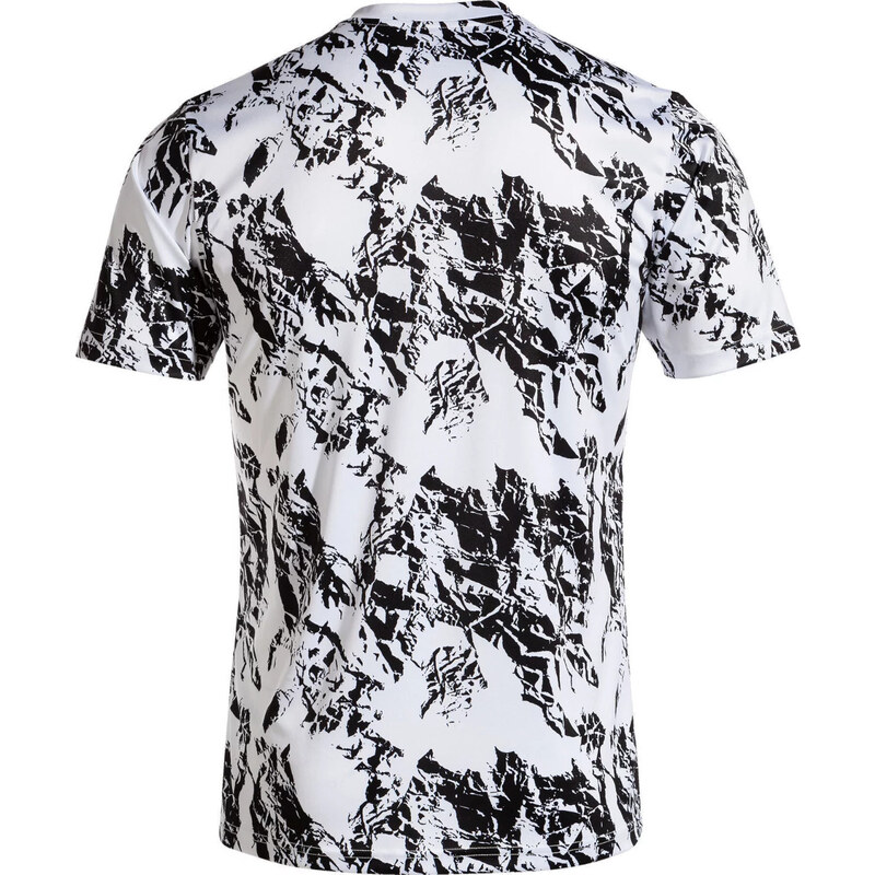 ČERNO-BÍLÉ VZOROVANÉ FUNKČNÍ TRIČKO JOMA LION SHORT SLEEVE TEE Vzory