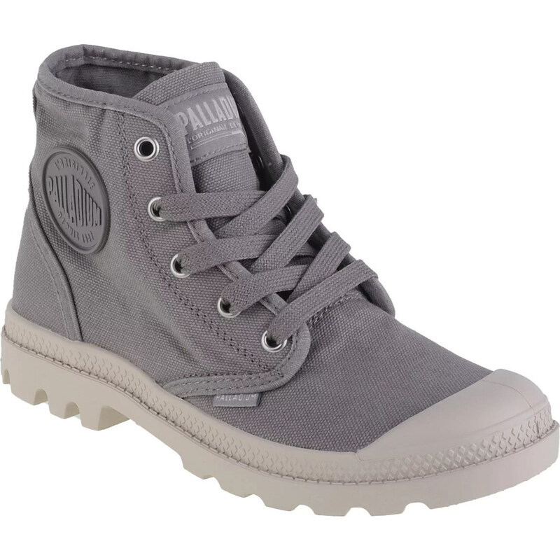 BASIC ŠEDÉ DÁMSKÉ KOTNÍKOVÉ TENISKY PALLADIUM PAMPA HI Šedá