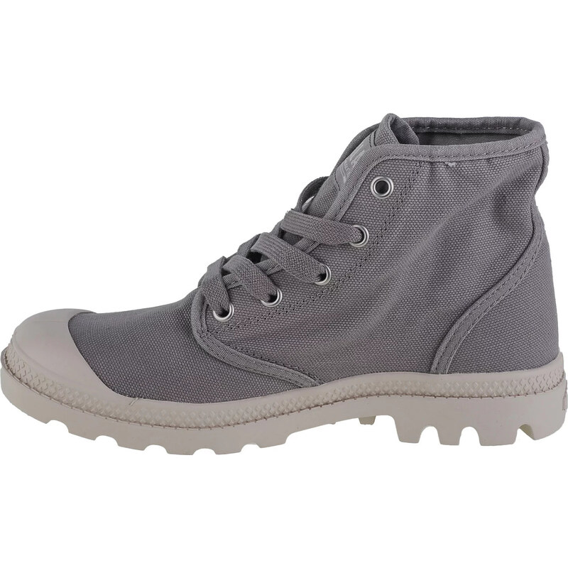 BASIC ŠEDÉ DÁMSKÉ KOTNÍKOVÉ TENISKY PALLADIUM PAMPA HI Šedá