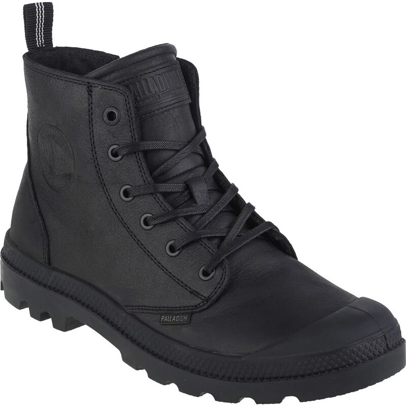 Černé kožené kotníkové boty Palladium Pampa Zip Lth Ess 76888