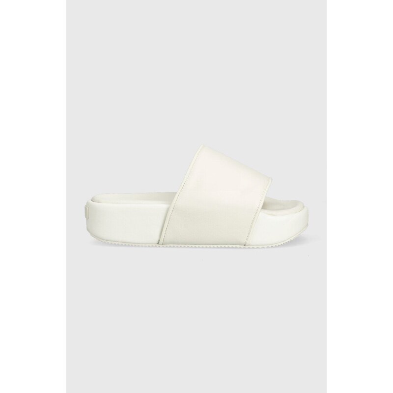 Kožené pantofle adidas Originals Y-3 Slide bílá barva, FZ6402-white