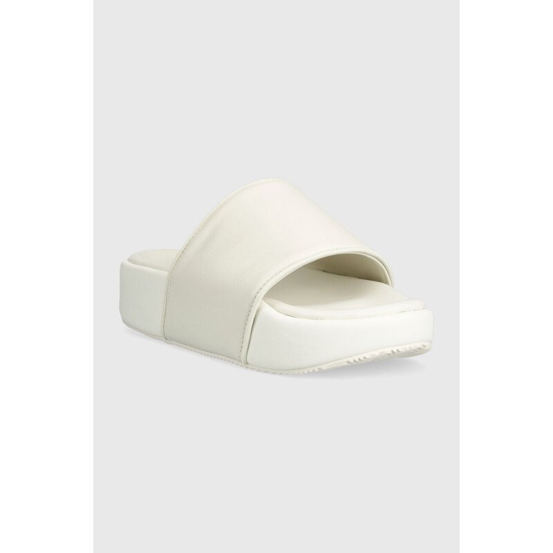 Kožené pantofle adidas Originals Y-3 Slide bílá barva, FZ6402-white