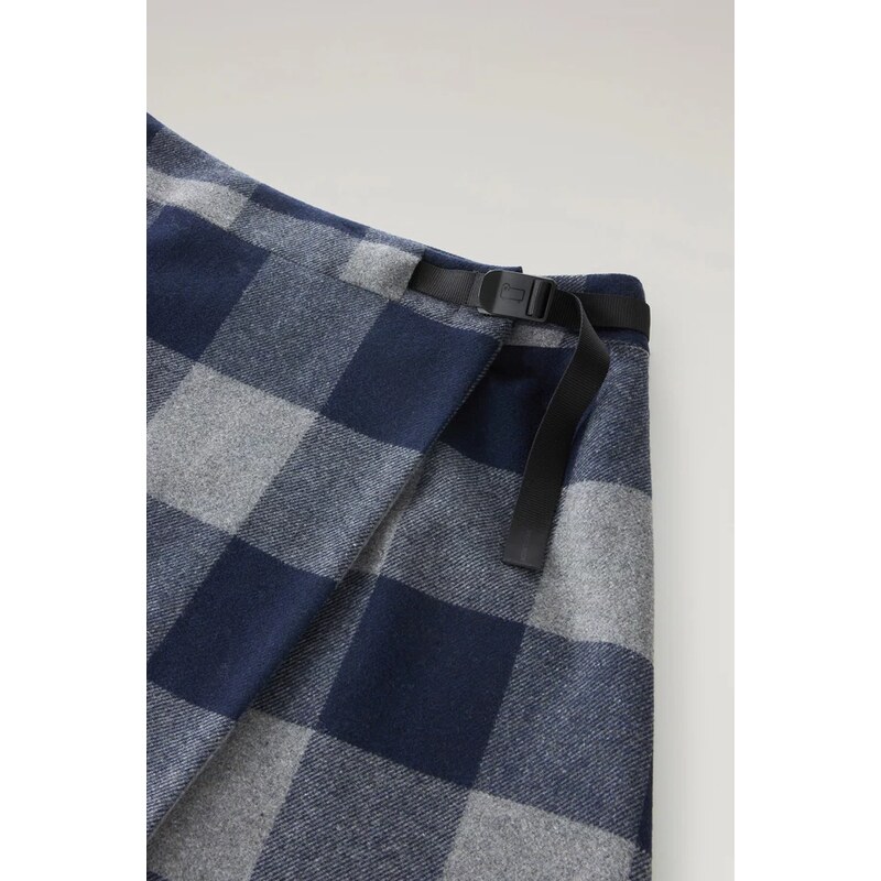 SUKNĚ WOOLRICH CHECK WOOL SKIRT