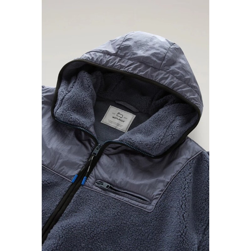 MIKINA WOOLRICH SHERPA MIX MEDIA HOODIE