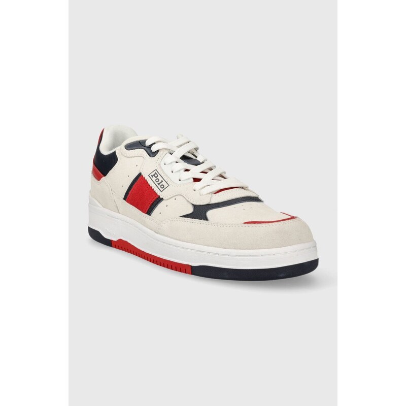 Semišové sneakers boty Polo Ralph Lauren Masters Sprt bílá barva, 809913399003