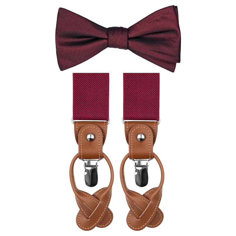 Bubibubi Motýlková sada Merlot s kšandami