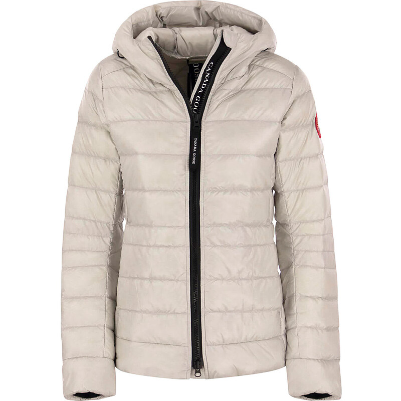 Canada Goose Péřová bunda pro ženy, Puffer lyžařská bunda, Stříbrná, Nylon, 2024, 38 40 M
