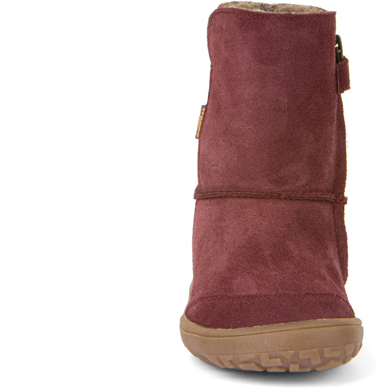 Zimní kozačky Froddo barefoot tex suede Bordeaux dětské AW23