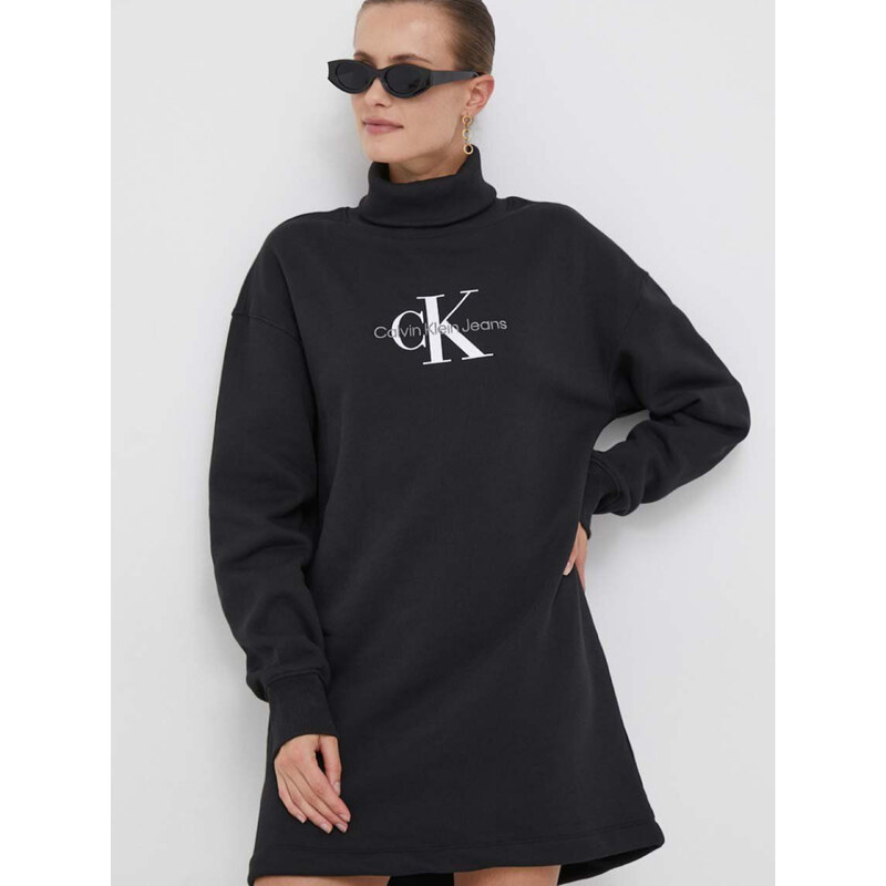 Calvin Klein dámské černé teplákové šaty