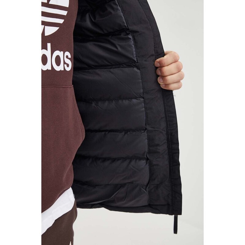 Bunda adidas pánská, černá barva, zimní, IK0553