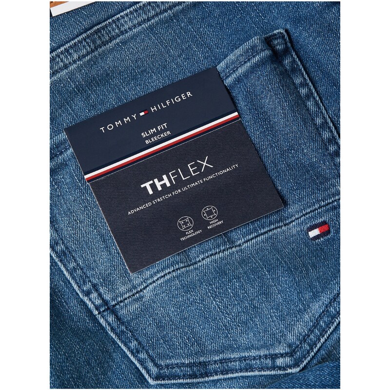 Modré pánské slim fit džíny modrá Tommy Hilfiger - Pánské