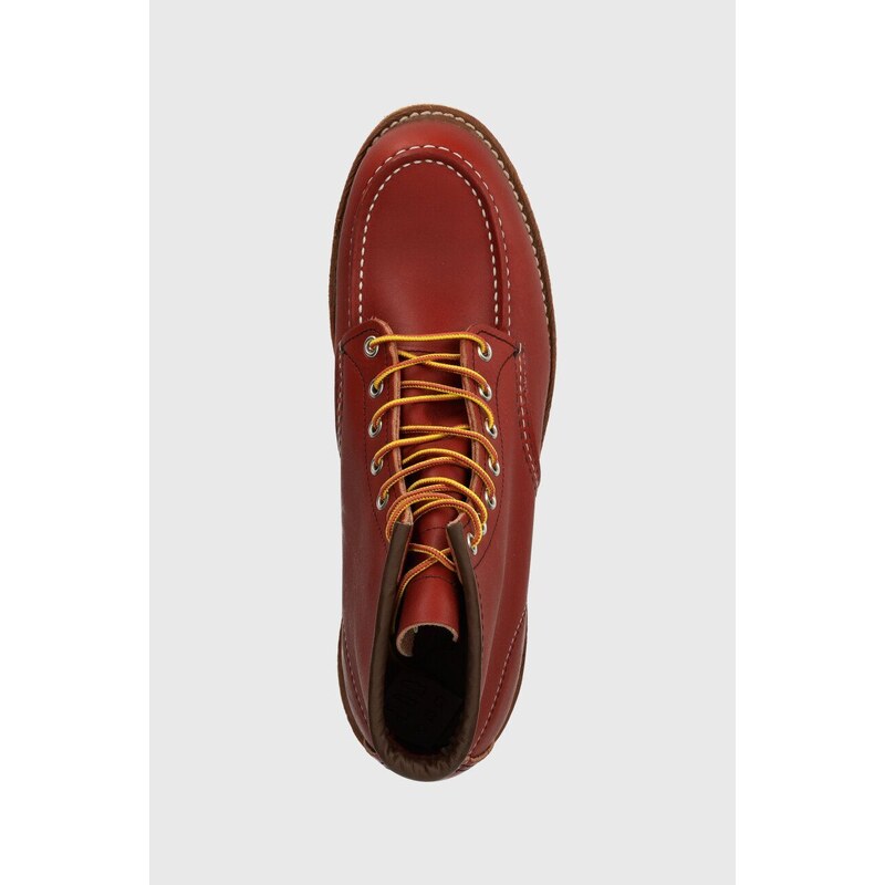 Kožené boty Red Wing 6-INCH Classic Moc Toe pánské, červená barva, 8875