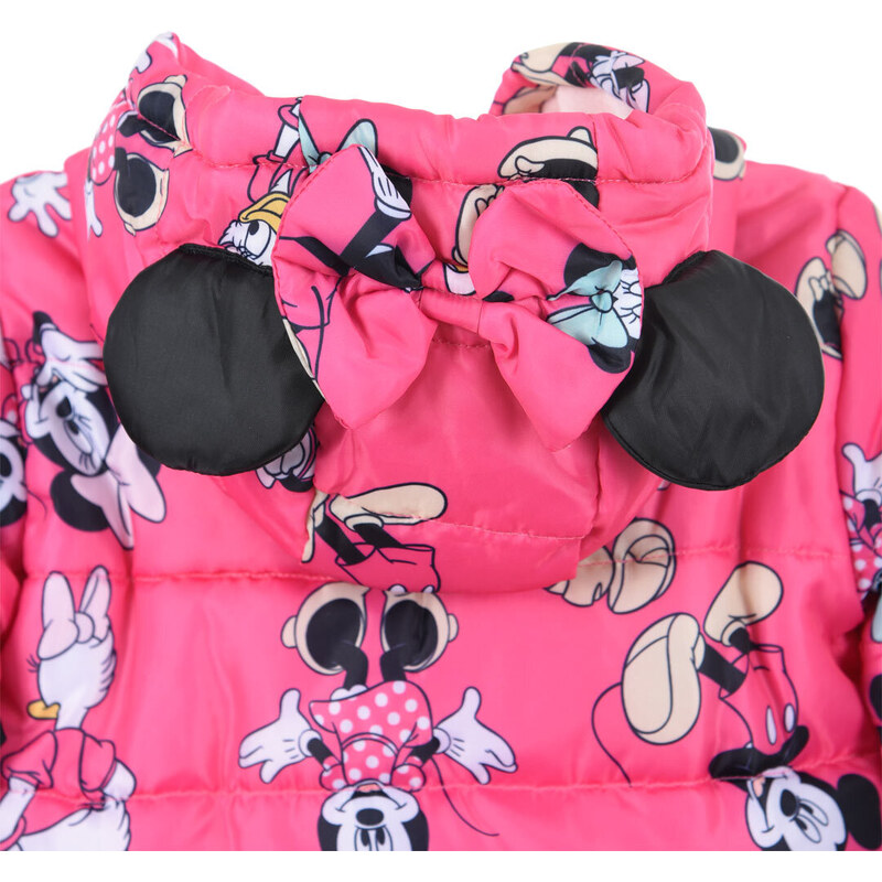 Dívčí zimní bunda DISNEY MINNIE FRIENDS tmavě růžová