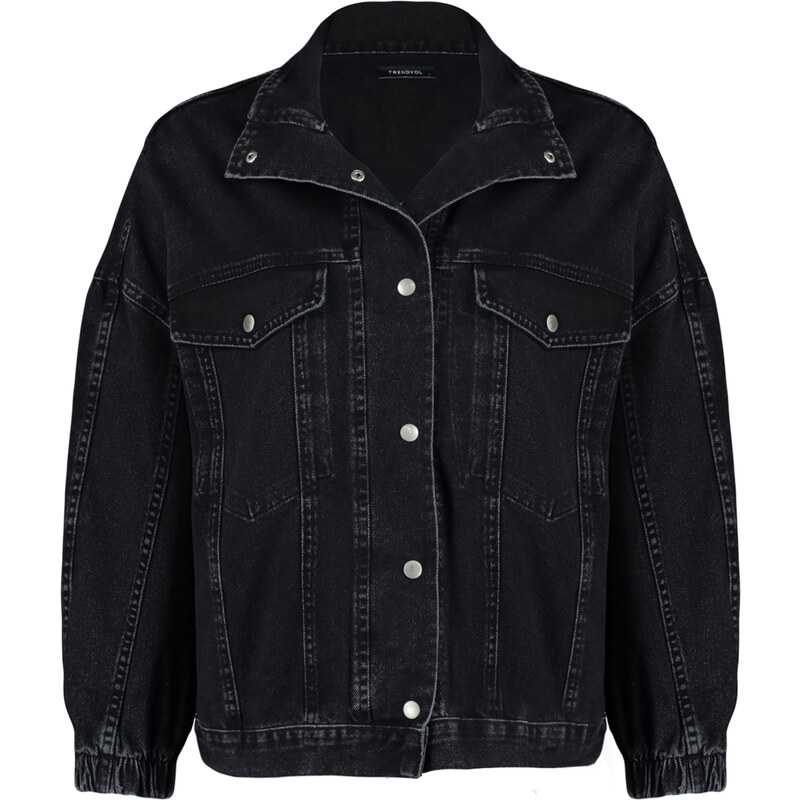 Trendyol Black Oversized Denim Jacket