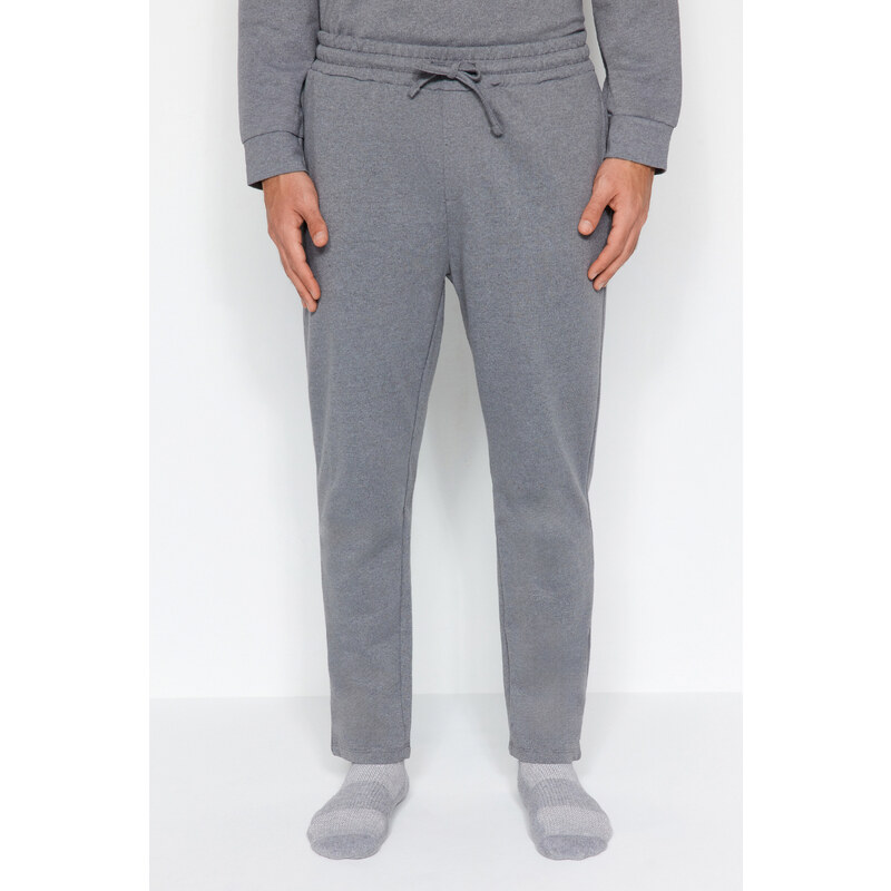 Trendyol Dark Gray Regular Fit Knitted Pajamas Set