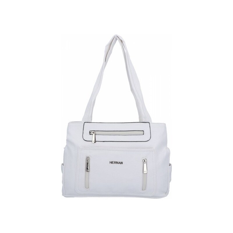 Dámská kabelka shopper bag Hernan bílá 3892 114499187
