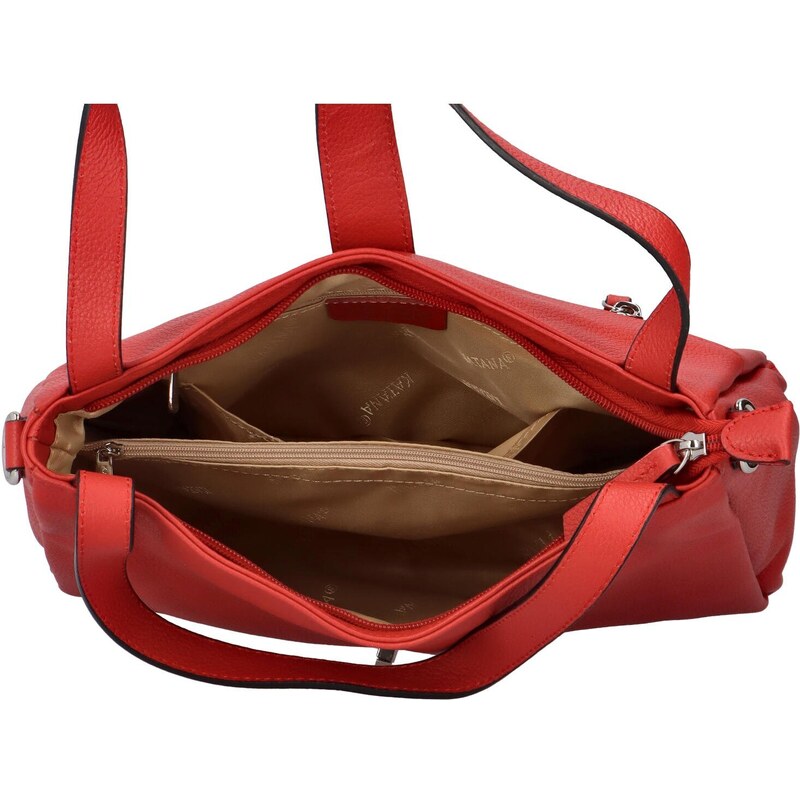 Dámská kožená kabelka červená - Katana Deborah červená