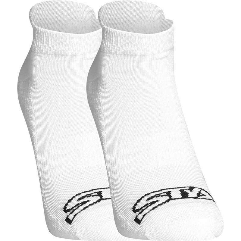 Ponožky Styx nízké bílé s černým logem (HN1061)