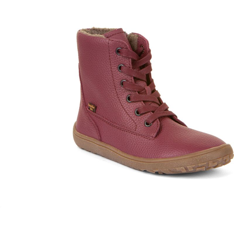 Zimní boty Froddo barefoot tex laces BORDEAUX dětské AW23