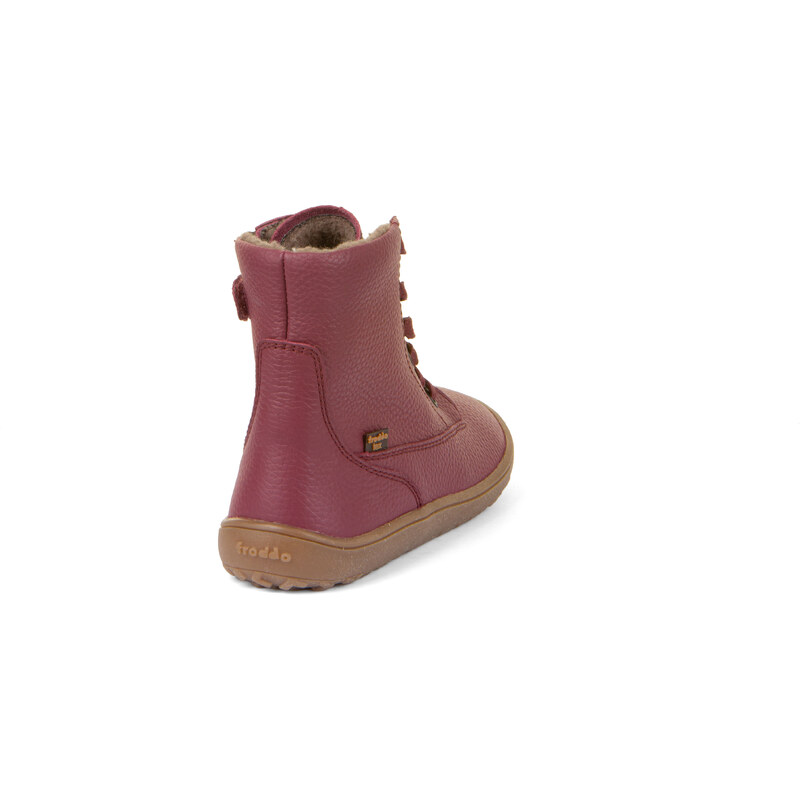 Zimní boty Froddo barefoot tex laces BORDEAUX dětské AW23