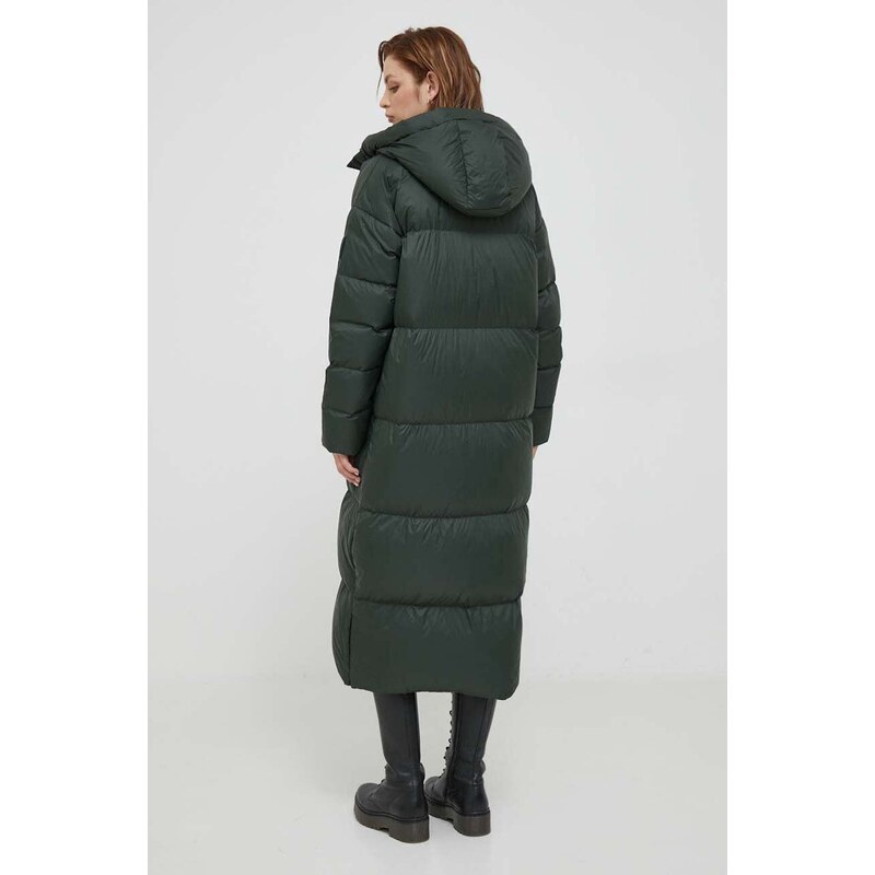 Péřová bunda Bomboogie Anvers dámská, zelená barva, zimní, oversize