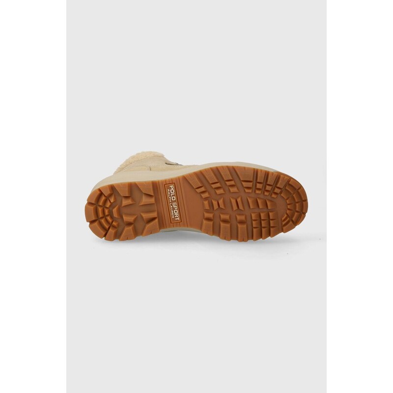 Semišové boty Polo Ralph Lauren Polo Sprt Hk pánské, béžová barva, 812913550001