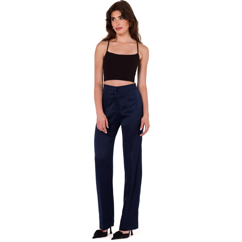 Makover Womans Trousers K174 Navy Blue