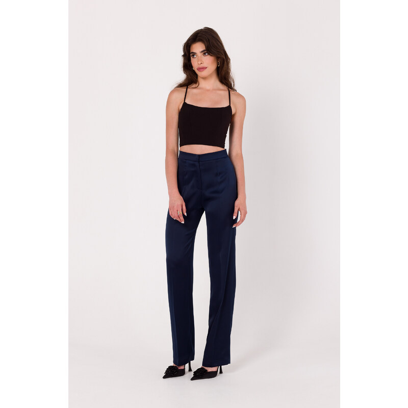 Makover Woman's Trousers K174 Navy Blue