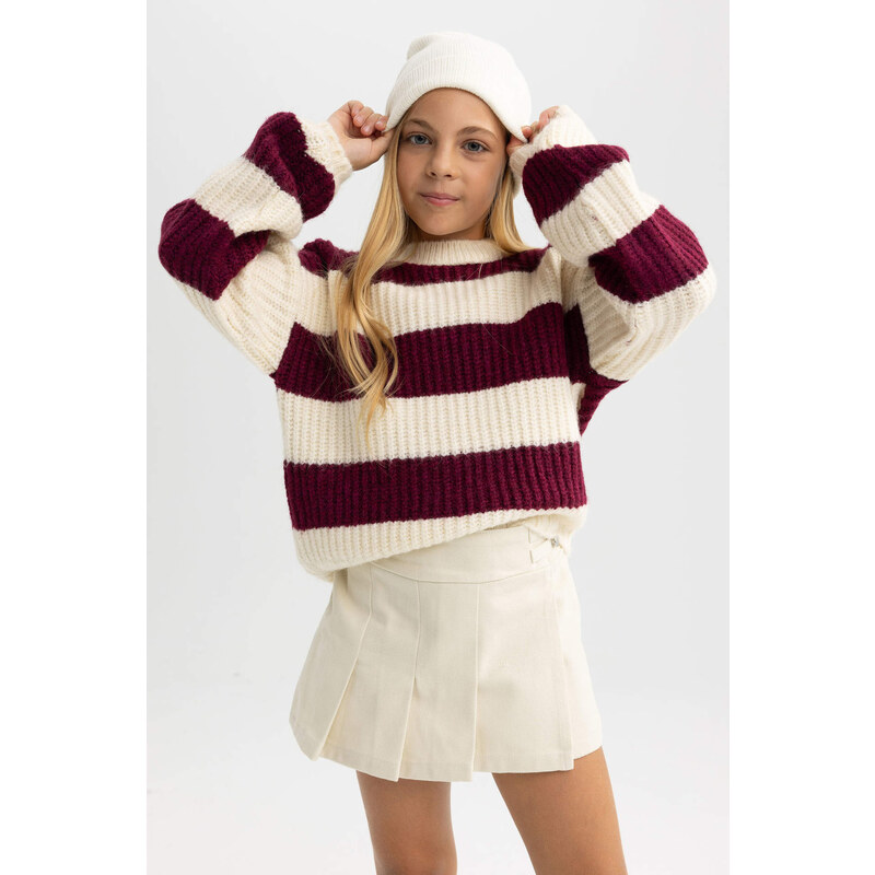 DEFACTO Girl Regular Fit Crew Neck Pullover