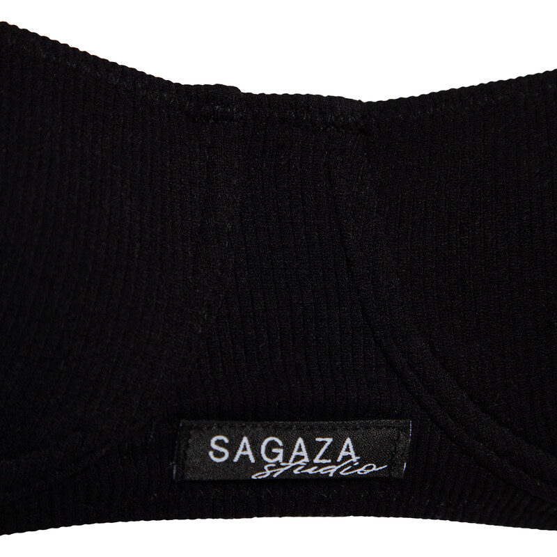 Trendyol X Sagaza Studio X Sagaza Studio Black Seamless/Seamless Capless Wire Bra Bra