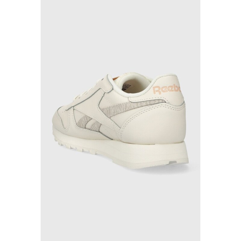 Kožené sneakers boty Reebok CL Leather béžová barva