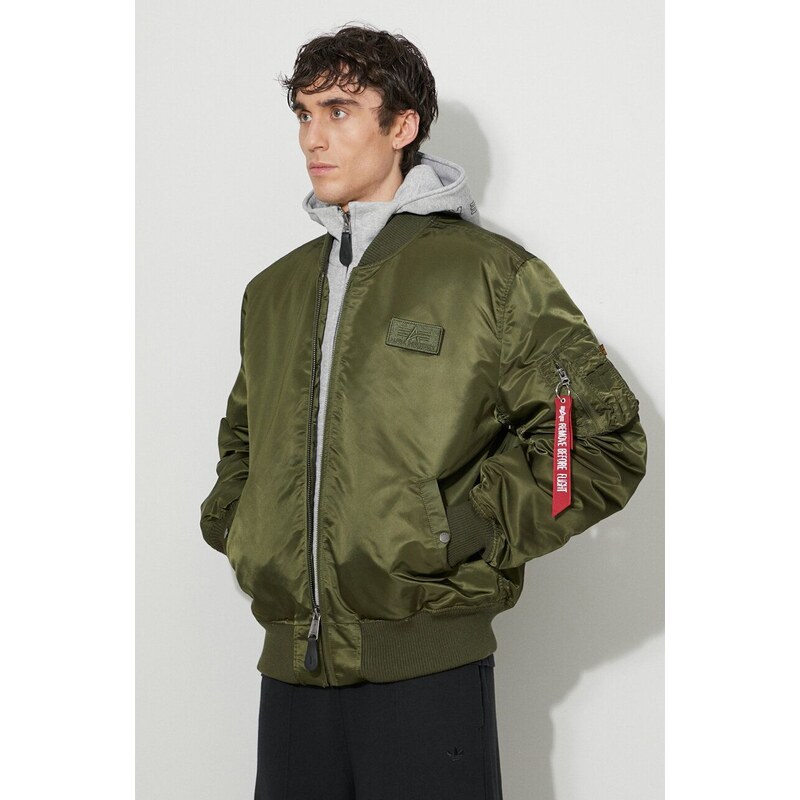 Bomber bunda Alpha Industries MA-1 D-Tec 183110 257 zelená barva, přechodná