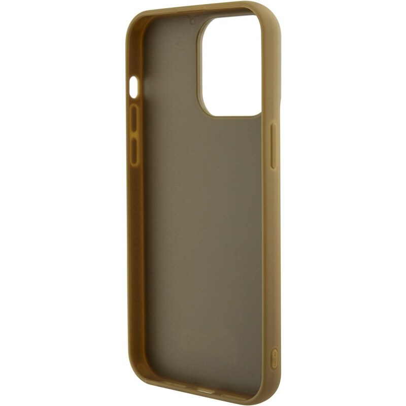 Ochranný kryt na iPhone 15 Pro MAX - Guess, Square Mirror Script Logo Gold