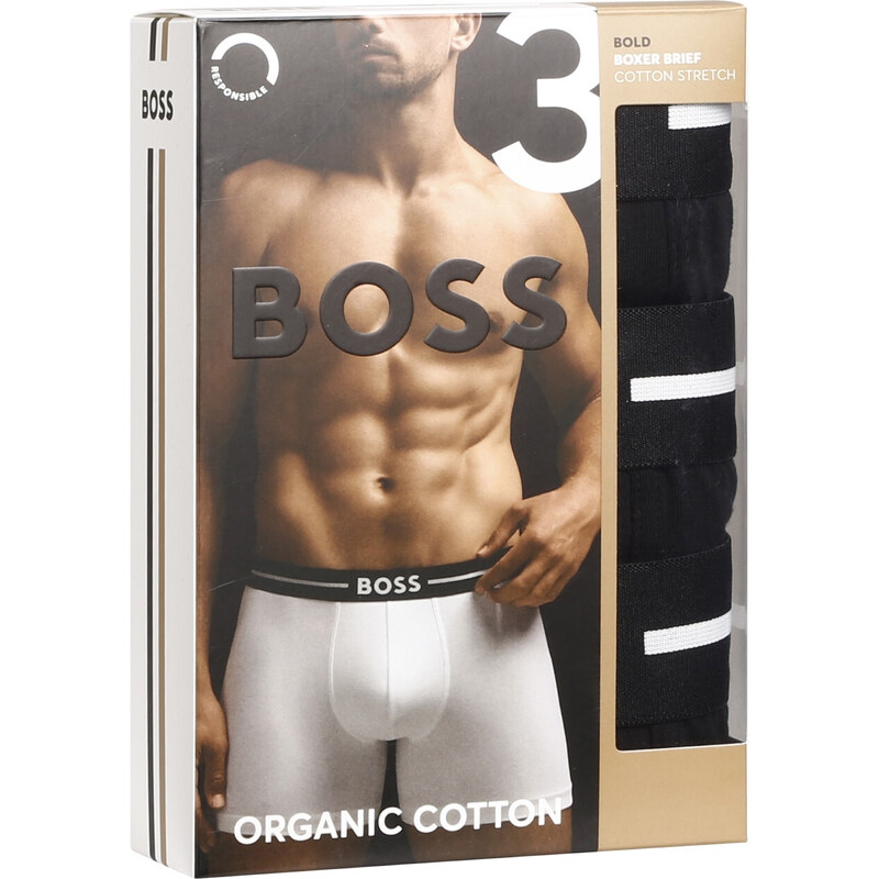 3PACK pánské boxerky BOSS černé (50510698 001)