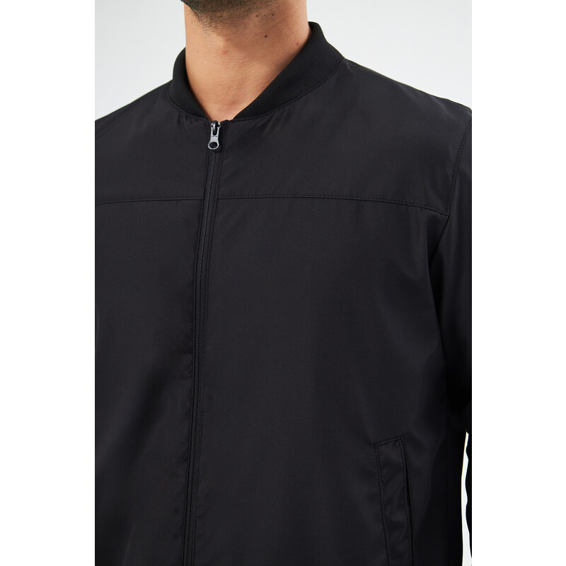 River Club Men's College Collar Black Waterproof Jacket