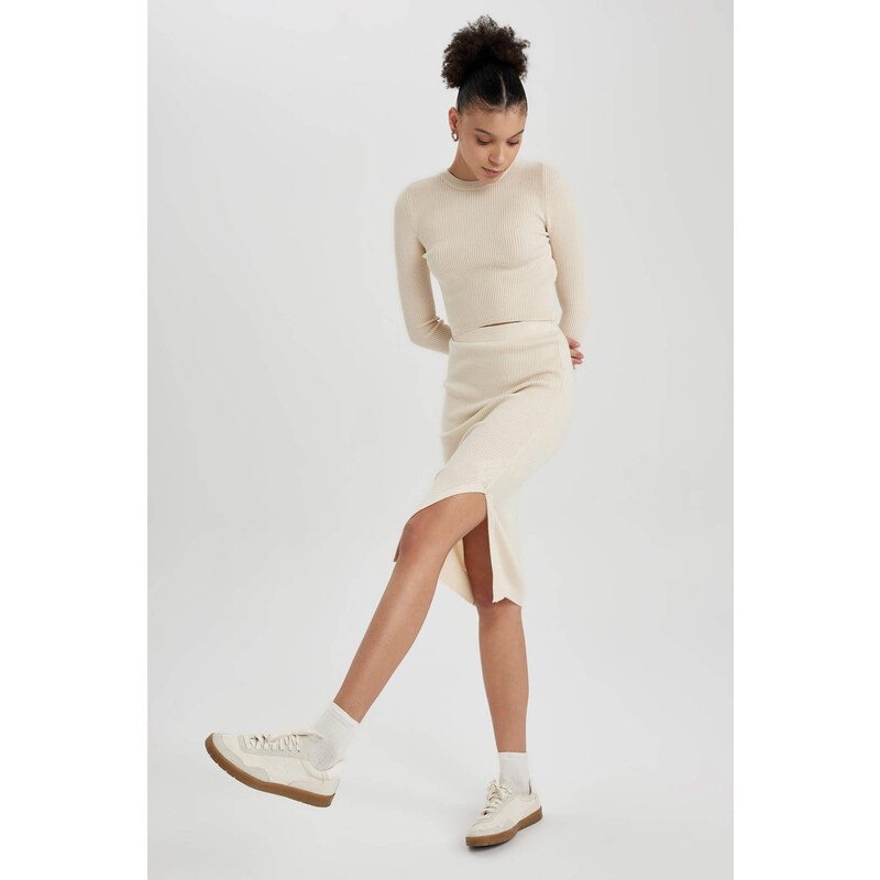 DEFACTO Coool Slim Fit Knitwear Skirt