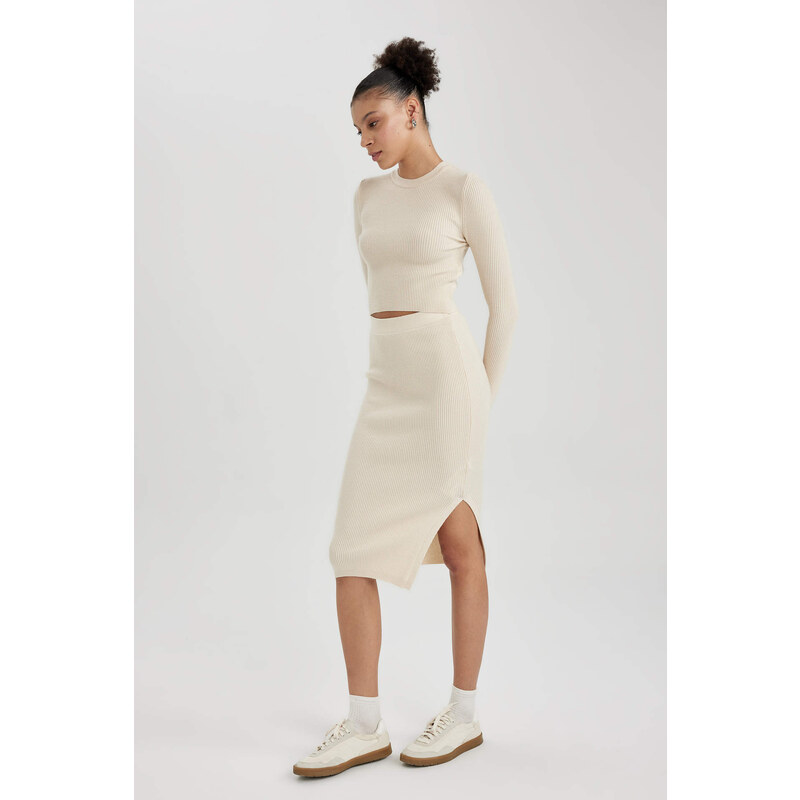 DEFACTO Coool Slim Fit Knitwear Skirt