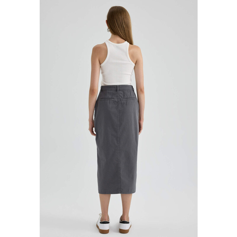 DEFACTO A Cut Wowen Fabrics Maxi Skirt