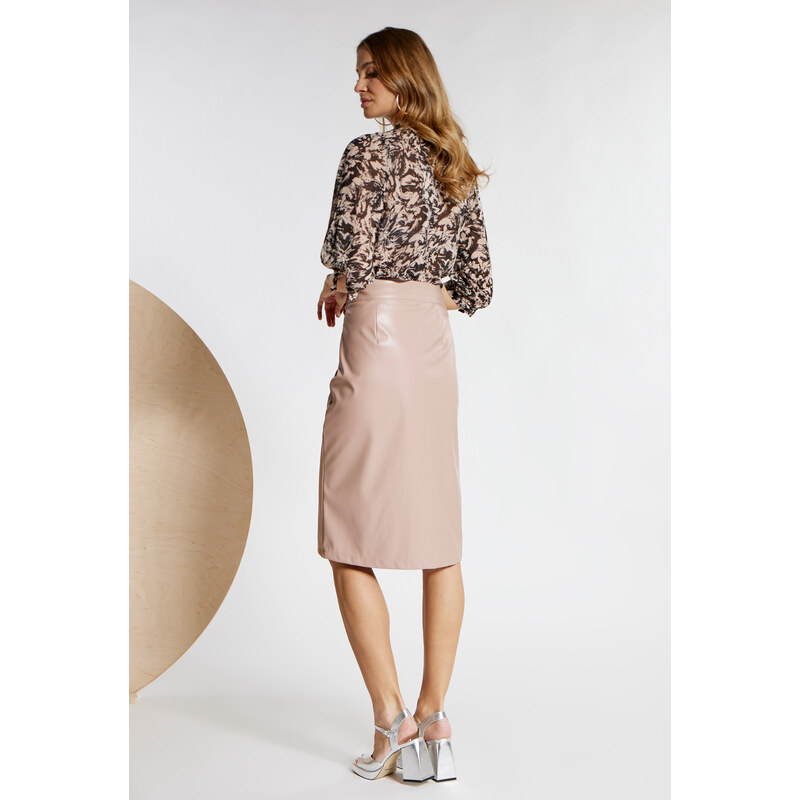 MONNARI Woman's Skirts Fitted Midi Skirt In Imitation Leather