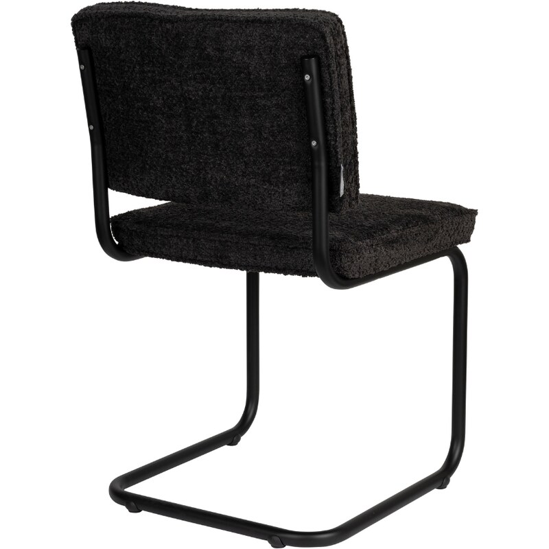 Černá čalouněná jídelní židle ZUIVER RIDGE SOFT