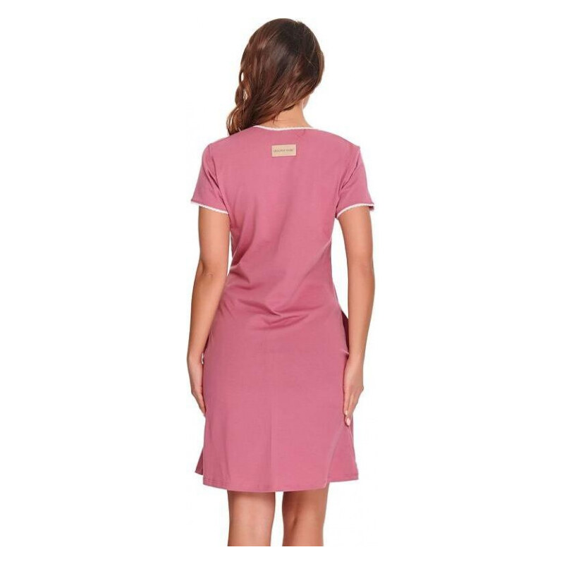 DN Nightwear Noční košile Heidi růžová bavlna organic