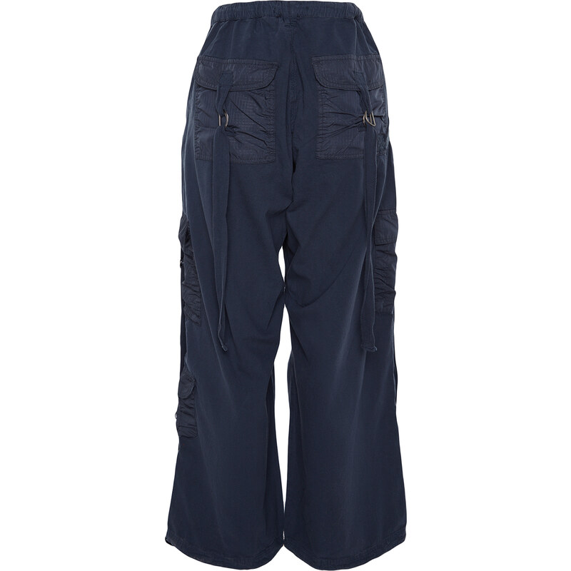 Trendyol Navy Blue Regular Waist Jogger Jeans s cargo kapsou