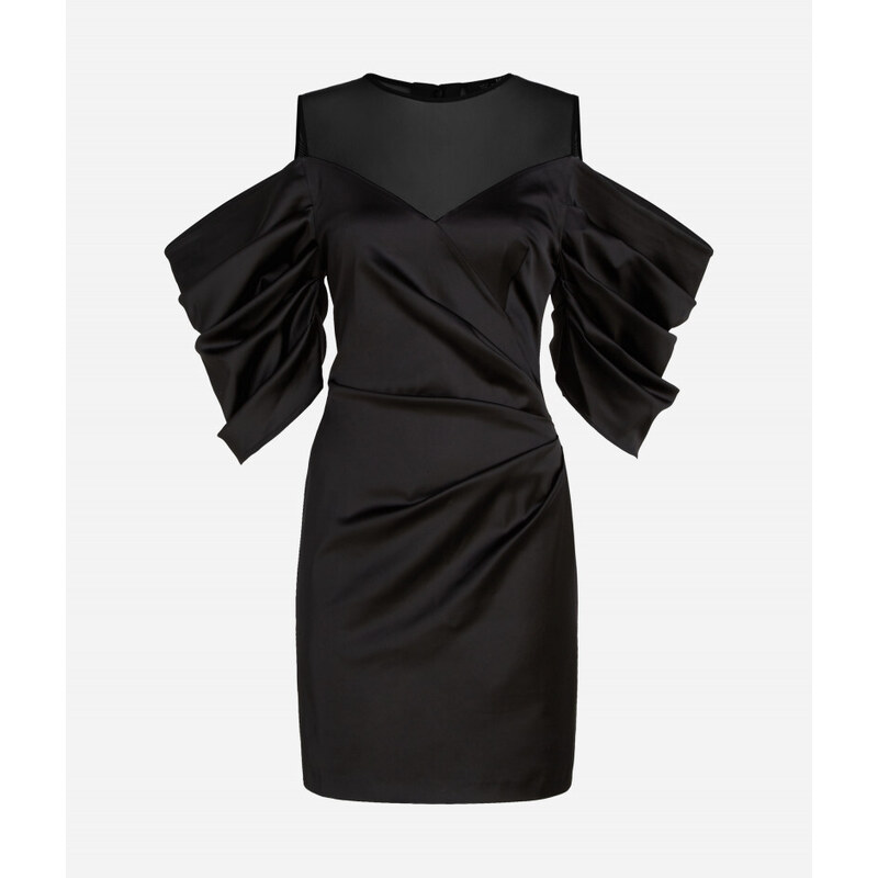 ŠATY KARL LAGERFELD VOLUMINOUS SLEEVE SATIN DRESS