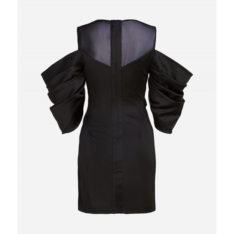 ŠATY KARL LAGERFELD VOLUMINOUS SLEEVE SATIN DRESS