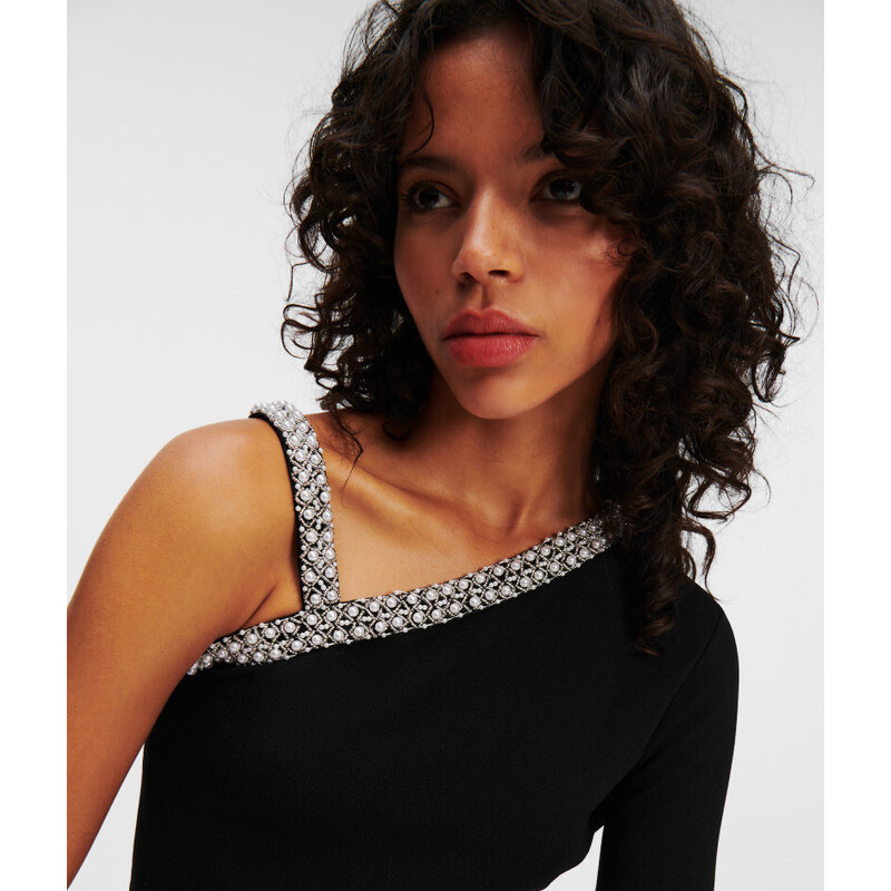 SVETR KARL LAGERFELD SHOULDER DETAIL KNIT TOP