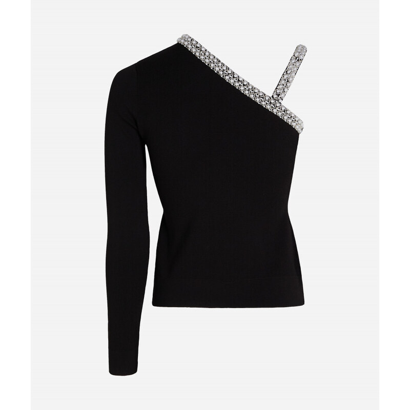 SVETR KARL LAGERFELD SHOULDER DETAIL KNIT TOP