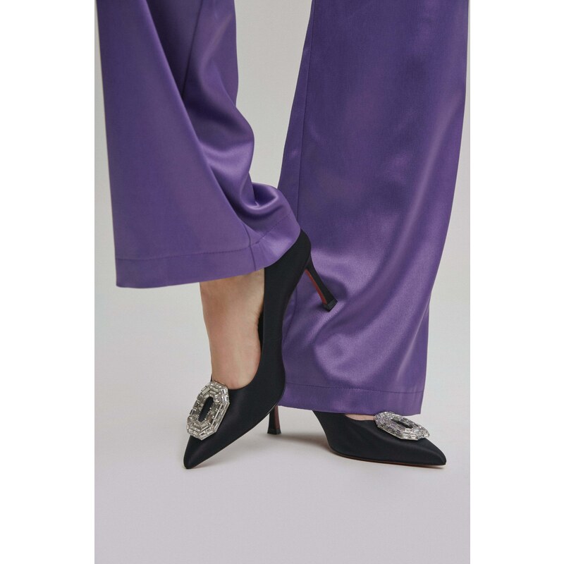 Women's Black High Heels with an Embellishment Estro ER00112389