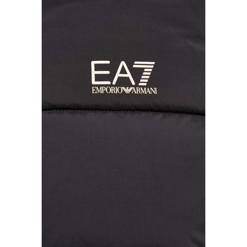 Bunda EA7 Emporio Armani dámská, černá barva, zimní