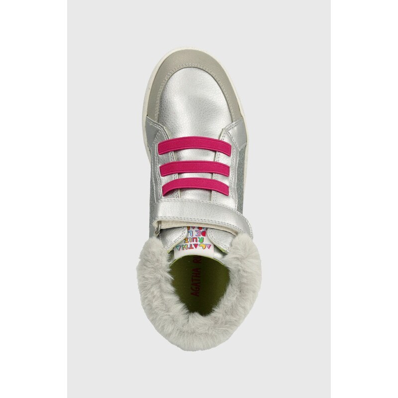 Sneakers boty Agatha Ruiz de la Prada stříbrná barva